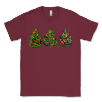 Burgundy christmas trees Classic Tee - LillyAllenDesigns