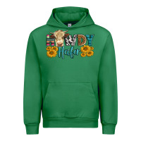 Emerald Western Howdy Heifer With Simmental Cow Urban Hoodie - LillyAllenDesigns