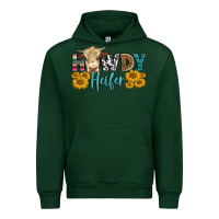 Forest Green Western Howdy Heifer With Simmental Cow Urban Hoodie - LillyAllenDesigns