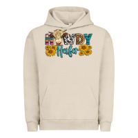 Pigment French Oak Western Howdy Heifer With Simmental Cow Urban Hoodie - LillyAllenDesigns