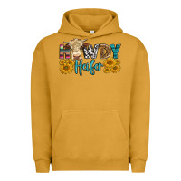 Pigment Peanut Butter Western Howdy Heifer With Simmental Cow Urban Hoodie - LillyAllenDesigns