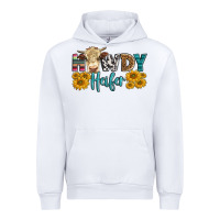 White Western Howdy Heifer With Simmental Cow Urban Hoodie - LillyAllenDesigns