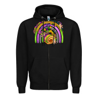 Black mardi gras rainbow Zipper Hoodie - OliviaCreatesArt