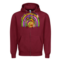 Burgundy mardi gras rainbow Zipper Hoodie - OliviaCreatesArt