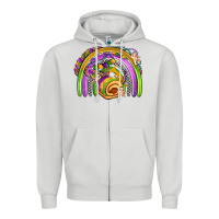 Dove Grey mardi gras rainbow Zipper Hoodie - OliviaCreatesArt