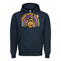 Navy mardi gras rainbow Zipper Hoodie - OliviaCreatesArt