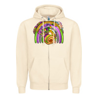 Sandshell mardi gras rainbow Zipper Hoodie - OliviaCreatesArt