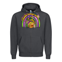 Smoke mardi gras rainbow Zipper Hoodie - OliviaCreatesArt