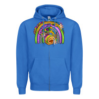 True Royal mardi gras rainbow Zipper Hoodie - OliviaCreatesArt