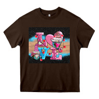 Chocolate Brown v.d love gnomes Heavy Core Tee - AdoDesignShop