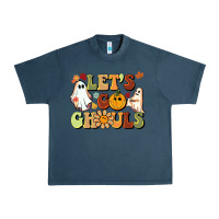 Midnight Navy halloween lets go ghouls Urban Heavy Tee - BarkalooDesign