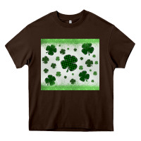 Chocolate Brown shamrock Heavy Core Tee - MaliasSmallBusiness