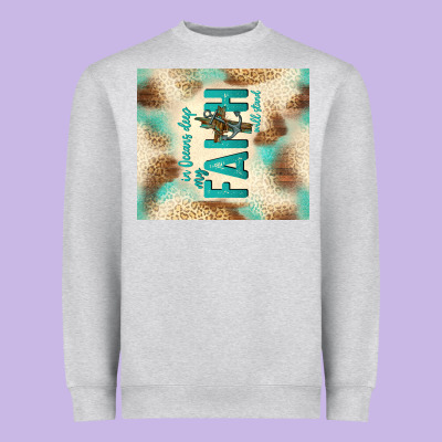 Faith With Cross Heavyweight Sweatshirt Designed By Tumblerdesignbyshophia