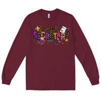 Burgundy mardi gras school secretary Long Sleeve Tee - texasbilliewilder