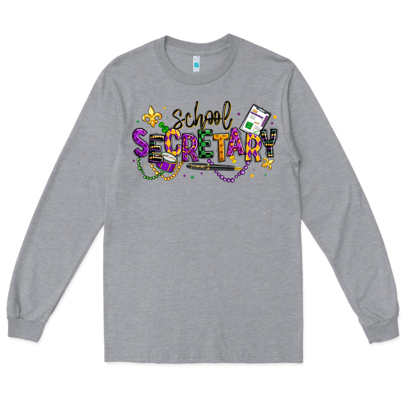 Mardi Gras School Secretary Long Sleeve Tee by texasbilliewilder | Teevron