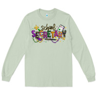 Matcha mardi gras school secretary Long Sleeve Tee - texasbilliewilder