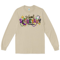 Mushroom mardi gras school secretary Long Sleeve Tee - texasbilliewilder