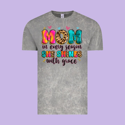 Mom In Every Season She Shines With Grace Vintage Tee Designed By Artiststas