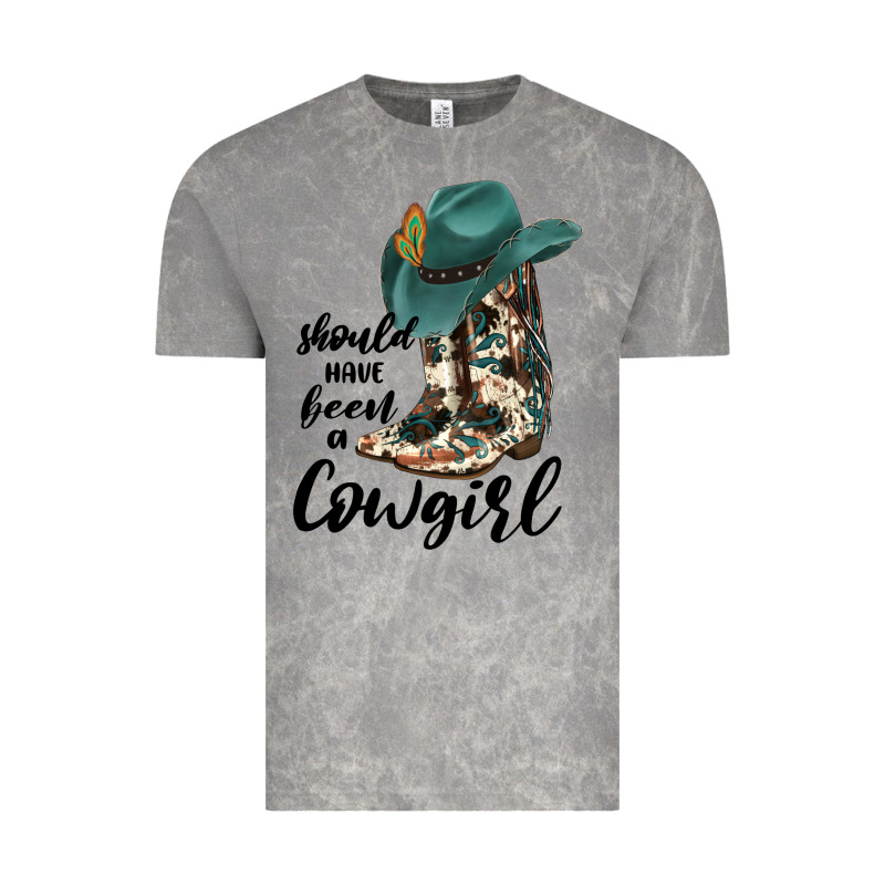 Should Have Been A Cowgirl Vintage Tee by JahusDesignShop | Teevron