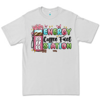 Dove Grey energy coffee fuel station Premium Tee - MaliasSmallBusiness