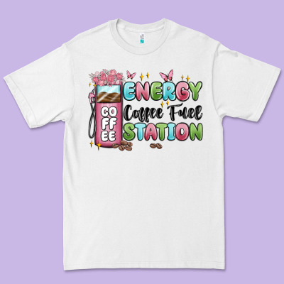 Energy Coffee Fuel Station Premium Tee Designed By Maliassmallbusiness