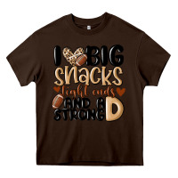 Chocolate Brown i love big sacks tight ends and a strong d Heavy Core Tee - MaliasSmallBusiness
