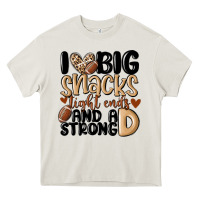 Cream i love big sacks tight ends and a strong d Heavy Core Tee - MaliasSmallBusiness