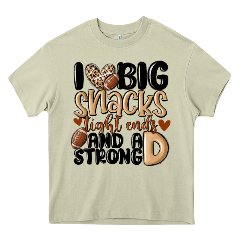 I Love Big Sacks Tight Ends And A Strong D Heavy Core Tee by MaliasSmallBusiness | Teevron