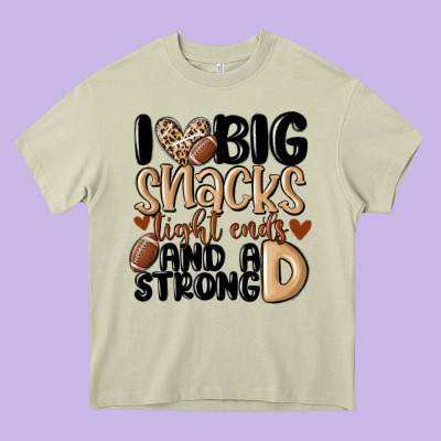 I Love Big Sacks Tight Ends And A Strong D Heavy Core Tee Designed By Maliassmallbusiness