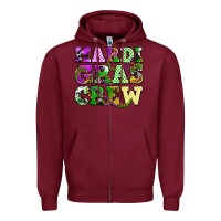 Burgundy mardi gras crew olivia Zipper Hoodie - OliviaCreatesArt