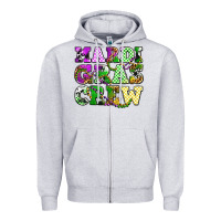 Heather Grey mardi gras crew olivia Zipper Hoodie - OliviaCreatesArt