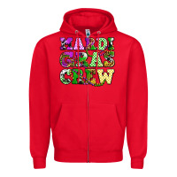 Red mardi gras crew olivia Zipper Hoodie - OliviaCreatesArt