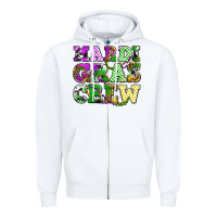 White mardi gras crew olivia Zipper Hoodie - OliviaCreatesArt