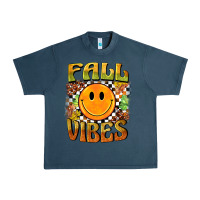 Midnight Navy fall vibes smiley face Urban Heavy Tee - BarkalooDesign