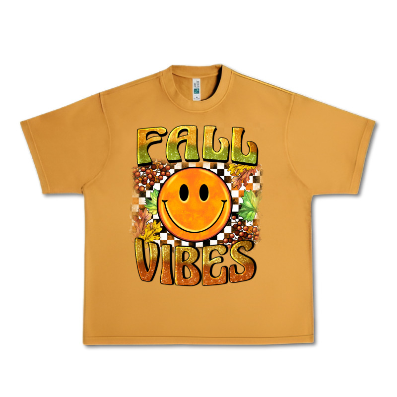 Fall Vibes Smiley Face Urban Heavy Tee by BarkalooDesign | Teevron