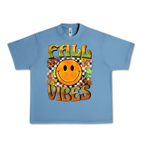 Pebble Blue fall vibes smiley face Urban Heavy Tee - BarkalooDesign