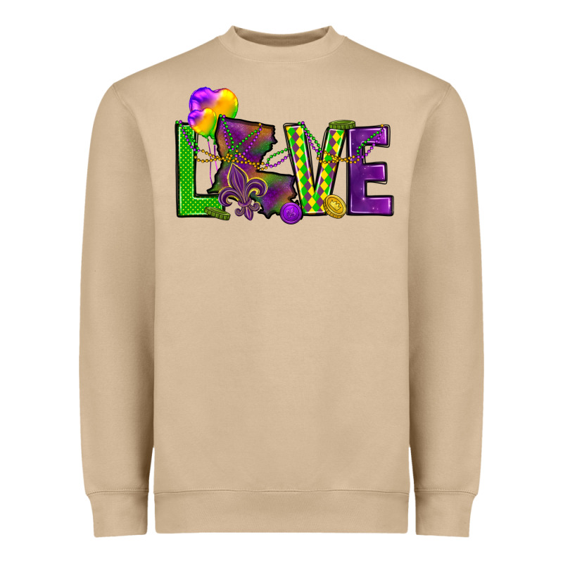 Love Louisiana Heavyweight Sweatshirt by HowdyJamesFarm | Teevron