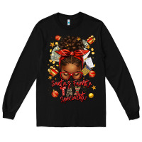 Black santa favorite tax specialist afro messy bun Long Sleeve Tee - texasbilliewilder