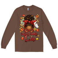 Chestnut santa favorite tax specialist afro messy bun Long Sleeve Tee - texasbilliewilder