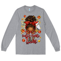 Heather Grey santa favorite tax specialist afro messy bun Long Sleeve Tee - texasbilliewilder