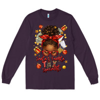 Plum santa favorite tax specialist afro messy bun Long Sleeve Tee - texasbilliewilder