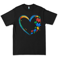 Black autism heart Premium Tee - MaliasSmallBusiness