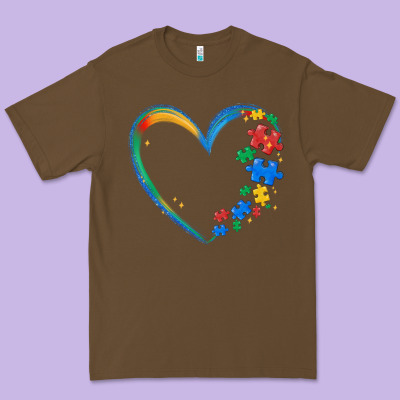Autism Heart Premium Tee Designed By Maliassmallbusiness