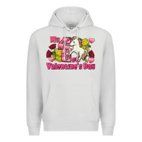 Dove Grey My first Valentine's Day Unicorn Premium Hoodie - FaDigitalArtStudio