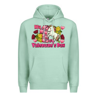 Seafoam My first Valentine's Day Unicorn Premium Hoodie - FaDigitalArtStudio