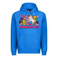 My First Valentine's Day Unicorn Premium Hoodie | Teevron