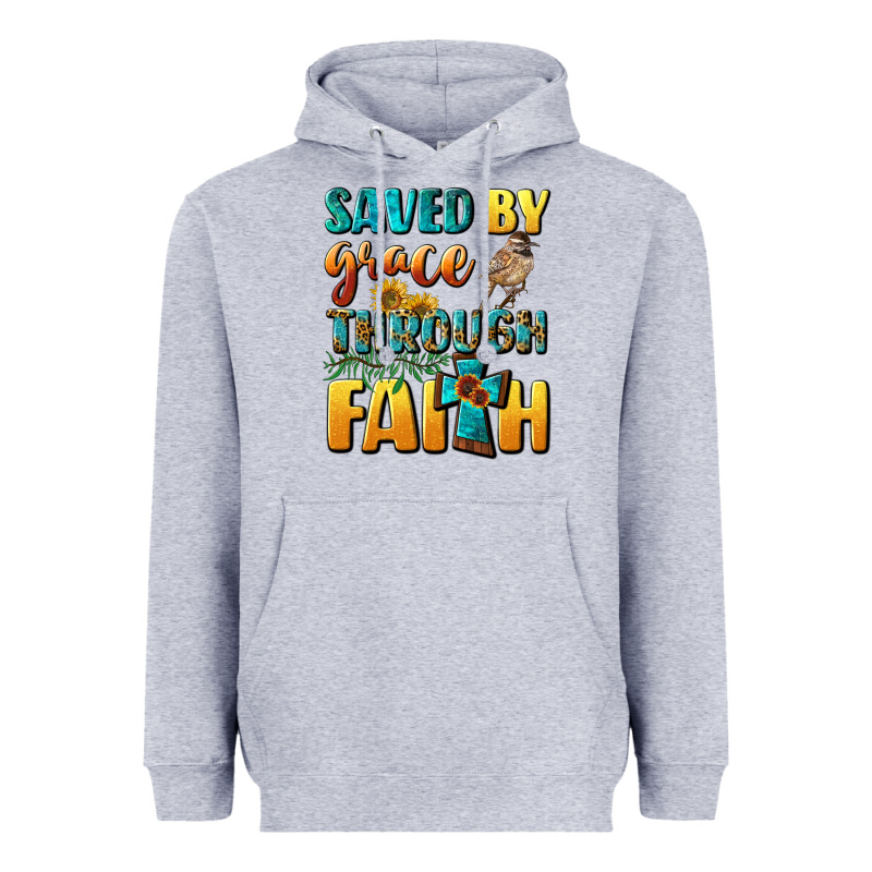 Saved By Grace Through Faith Heavyweight Hoodie by BundleAndBundleShop | Teevron