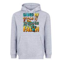 Heather Grey saved by grace through faith Heavyweight Hoodie - BundleAndBundleShop