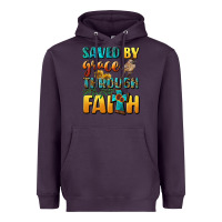Plum saved by grace through faith Heavyweight Hoodie - BundleAndBundleShop