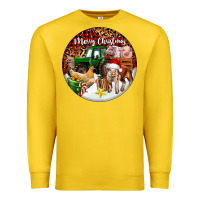 Lemon Merry Christmas Farm Animals Premium Sweatshirt - FaDigitalArtStudio